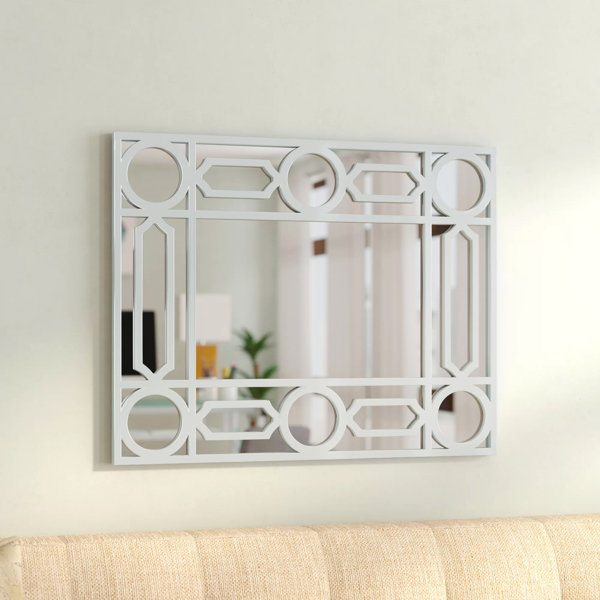 Northlight 29.5" Framed Geometric Openwork Rectangular Wall Mirror